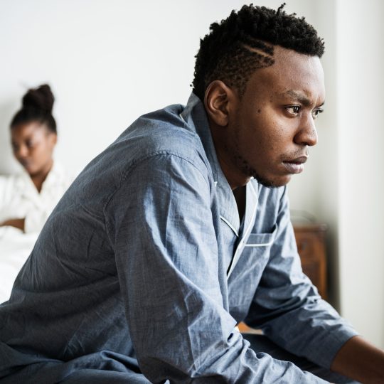 Couple supporting each other through mental health challenges, symbolizing empathy and connection.