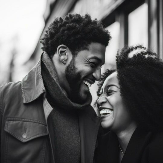 A couple sitting apart on a couch, both distracted by their phones, symbolizing emotional disconnection in marriage.